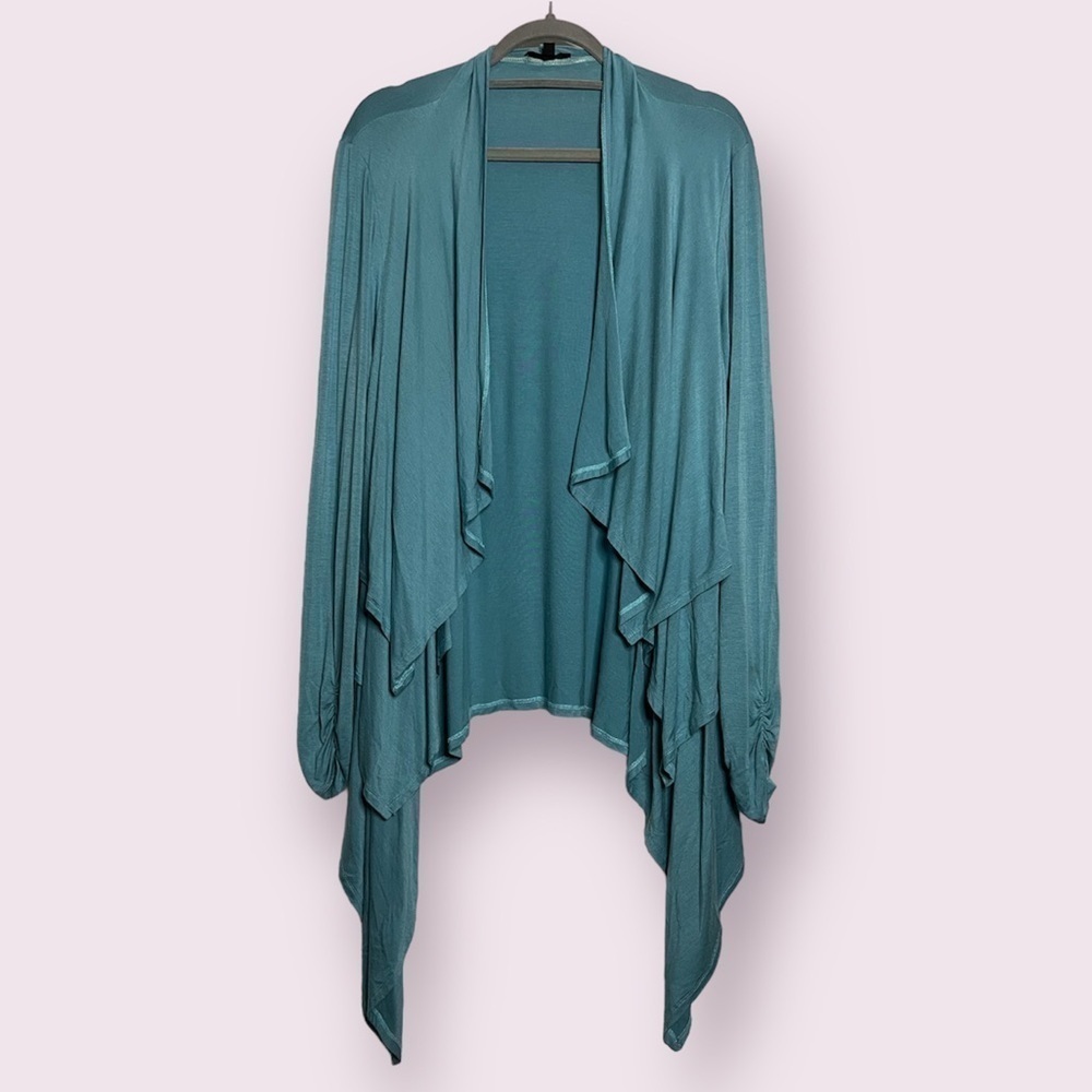 Saks Fifth Avenue Teal Blue Open Cardigan XL